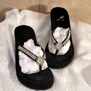 Yellow Box Rosemary Sandals with Beautiful Rhinestone Thong